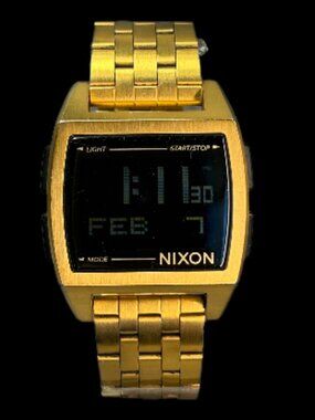 Nixon Digital Watch with Gold Plated Bracelet